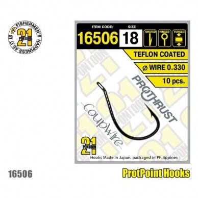 16506 HOOKS TEFLON FORGED-TWISTED